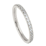 010-2mm Titanium Half Eternity White CZ