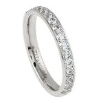 016-3mm Titanium Half Eternity White CZ
