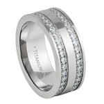 029-9mm Titanium Full Eternity White CZ