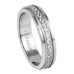 034-5mm Titanium Full Eternity White CZ