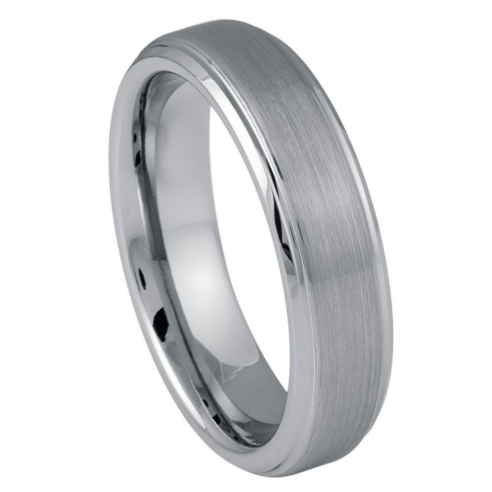 008-6mm Flat Brushed Center Stepped Edge