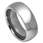 013b-8mm Polished Shiny Domed Ring