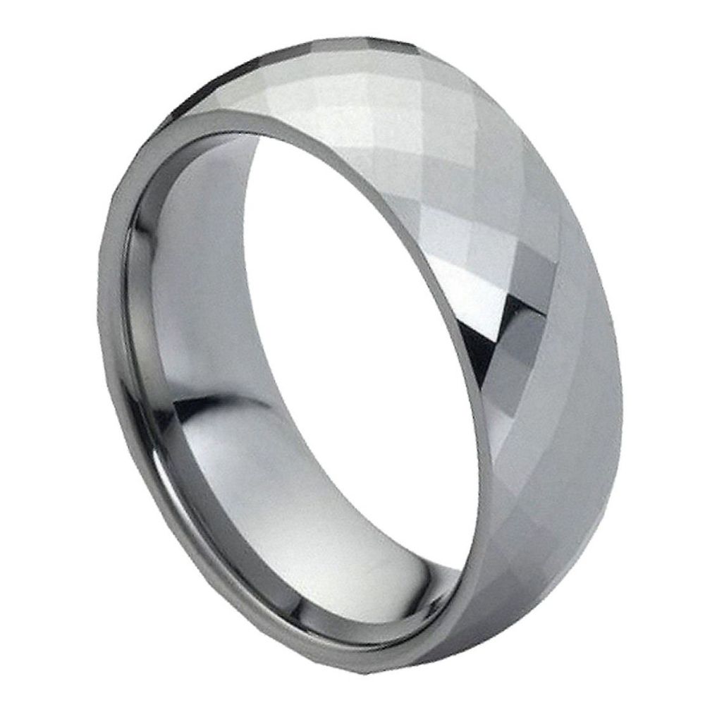 014-8mm Domed Faceted Ring