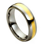 179-6mm High Polished Yellow Gold IP Plated Center