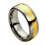 180-8mm High Polished Yellow Gold IP Plated Shiny Center
