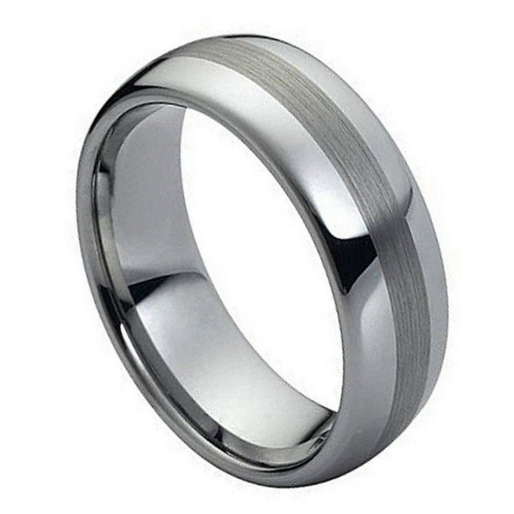 022-8mm Polished Shiny with Brushed Center