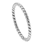 058-2mm Unplated Twisted Titanium Ring