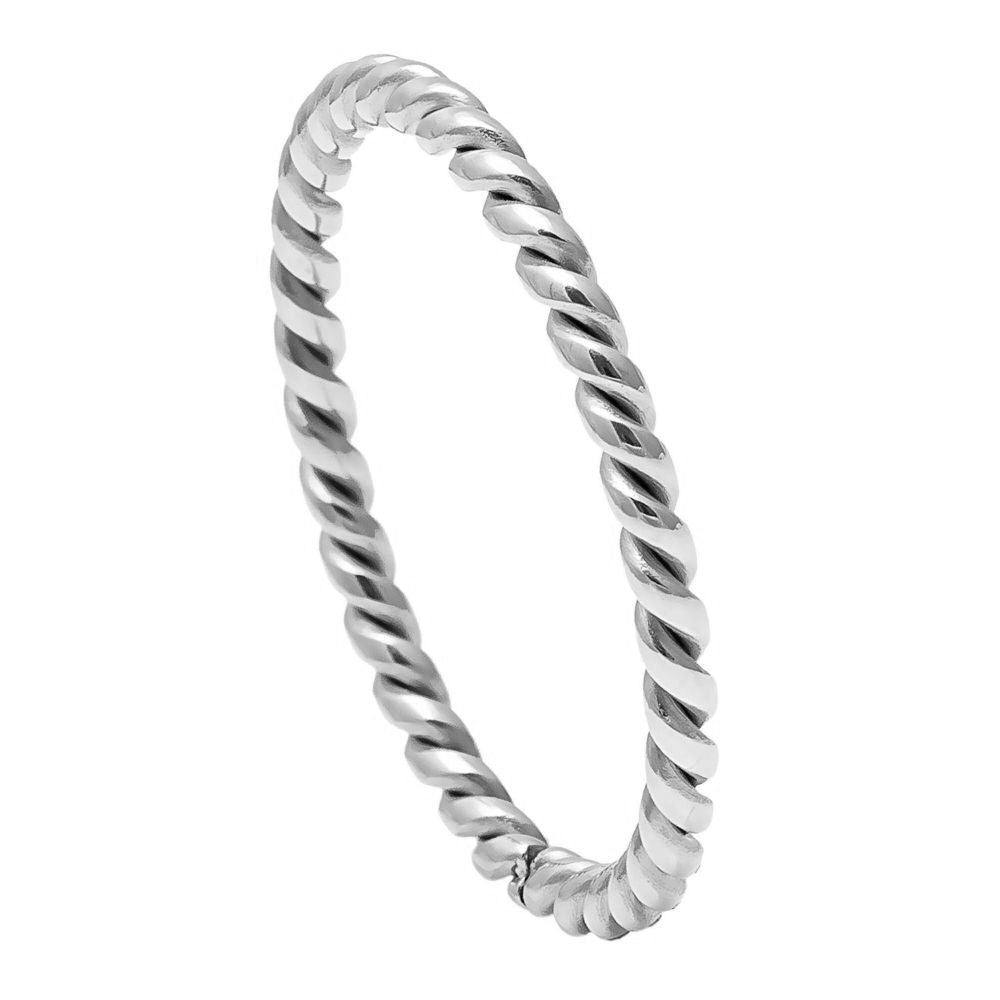 058-2mm Unplated Twisted Titanium Ring