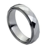 090-6mm Domed Faceted Ring Stepped Edge