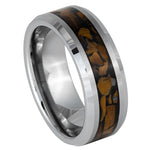 1002-8mm Beveled Edge with Tiger Eye Chips Inlay