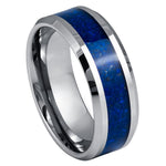 1003-8mm Beveled Edge with Lapis Lazuli Inlay