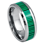 1006-8mm Beveled Edge with Malachite Strips Inlay