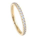102-2mm Titanium Yellow IP Plated Full Eternity White CZ