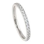 103-2mm Titanium Rose IP Plated Full Eternity White CZ