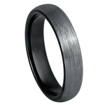 1074-4mm Black & Gun Metal IP Plated Domed Brushed