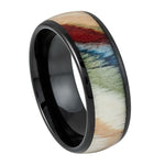 1107-8mm Black IP Colorful Dyed Rosewood Inlay
