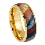 1109-8mm Yellow IP Colorful Dyed Rosewood Inlay