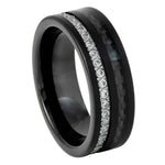 1139-8mm Black IP & Eternity White CZ