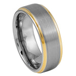 132-8mm Ring Yellow Gold Plated Edge