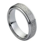 145-7mm Brushed Laser Engraved Celtic Knot Pattern