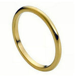185-2mm High Polish Yellow Gold Plated Thin Band