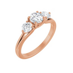 14K Rose 1 CTW Diamond Three-Stone Engagement Ring