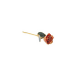 Lacquered Orange Rose with Gold Trim