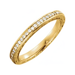 14K Yellow 1/4 CTW Natural Diamond Sculptural Eternity Band Size 7
