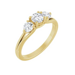 14K Yellow 3/4 CTW Diamond Three-Stone Engagement Ring