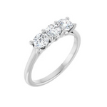 14K White 4.1 mm Round 3/4 CTW Diamond Engagement Ring