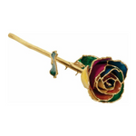 Lacquered Rainbow Rose with Gold Trim