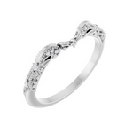 14K White .08 CTW Natural Diamond Matching Band