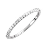 14K White 1/4 CTW Natural Diamond Band