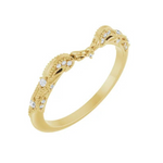 14K Yellow .08 CTW Natural Diamond Matching Band