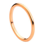 206-2mm High Polish Rose Gold Plated Thin Band