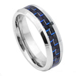 216-6mm Black & Blue Carbon Fiber Inlay