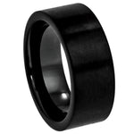 230-9mm Black IP Plated Brushed Pipe Cut Band