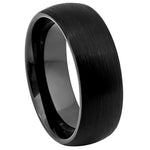 231-8mm Brushed Black IP Plated Classic Domed Band