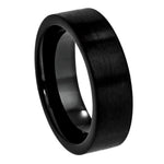 232-7mm Black IP Plated Brushed Pipe Cut Band