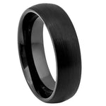 233-6mm Brushed Black IP Plated Classic Domed Band