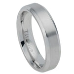 260-7mm Titanium Ring Brushed Center Beveled Edge