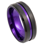 518-8mm Black Plated Grooved Center with Blue Violet (purple) Anodized Aluminum Sleeve
