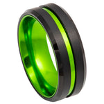 519-8mm Black Plated Grooved Center with GREEN Anodized Aluminum Sleeve