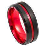 520-8mm Black Plated Grooved Center with RED Anodized Aluminum Sleeve