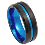 521-8mm Black Plated Grooved Center with BLUE Anodized Aluminum Sleeve