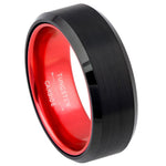 522-8mm Black Plated Beveled Edge with RED Anodized Aluminum Sleeve