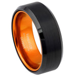 523-8mm Black Plated Beveled Edge with ORANGE Anodized Aluminum Sleeve