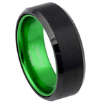 524-8mm Black Plated Beveled Edge with GREEN Anodized Aluminum Sleeve