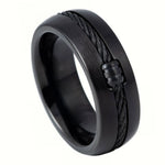 591-8mm Black IP Plated with Locked Cable Inlay