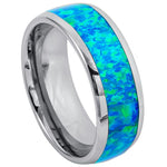 598-8mm Synthetic Blue Green Opal Inlay Dome
